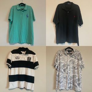Bundle of 4 Polo Ralph Lauren Shirts Men's Size XXL Custom Slim Fit Olympics